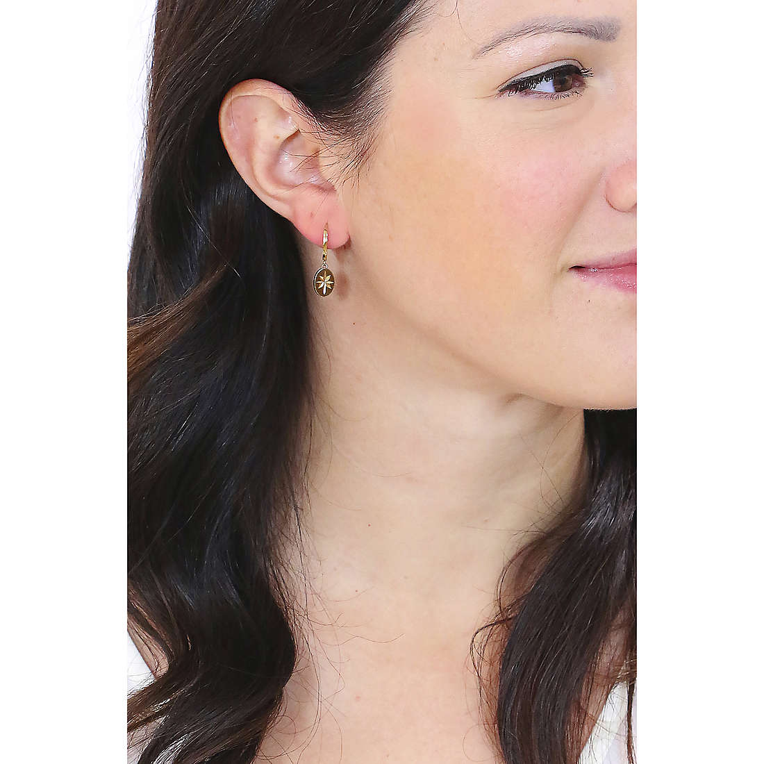 Brosway earrings Chakra woman BHKE026 wearing