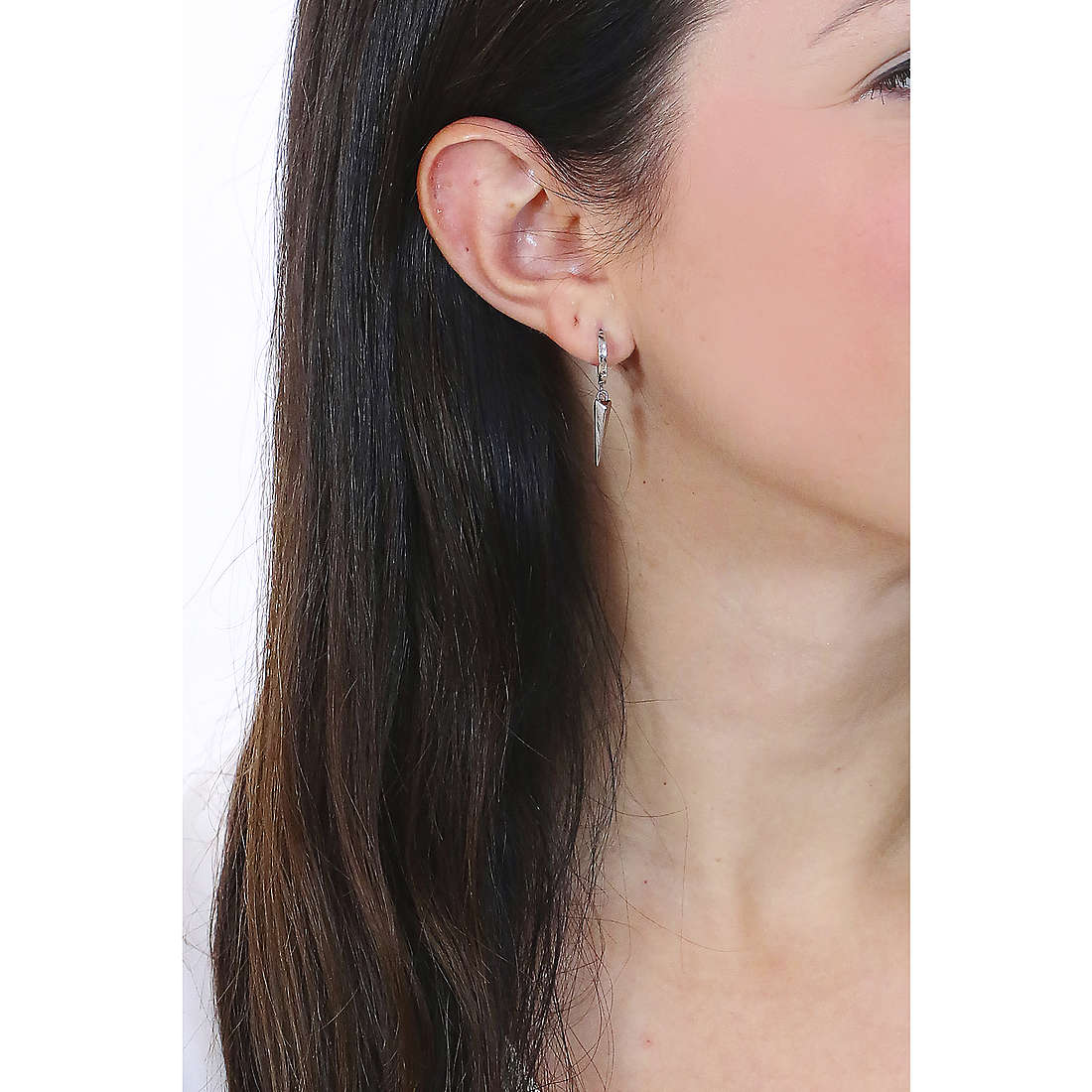 Brosway earrings Chakra woman BHKE027 wearing