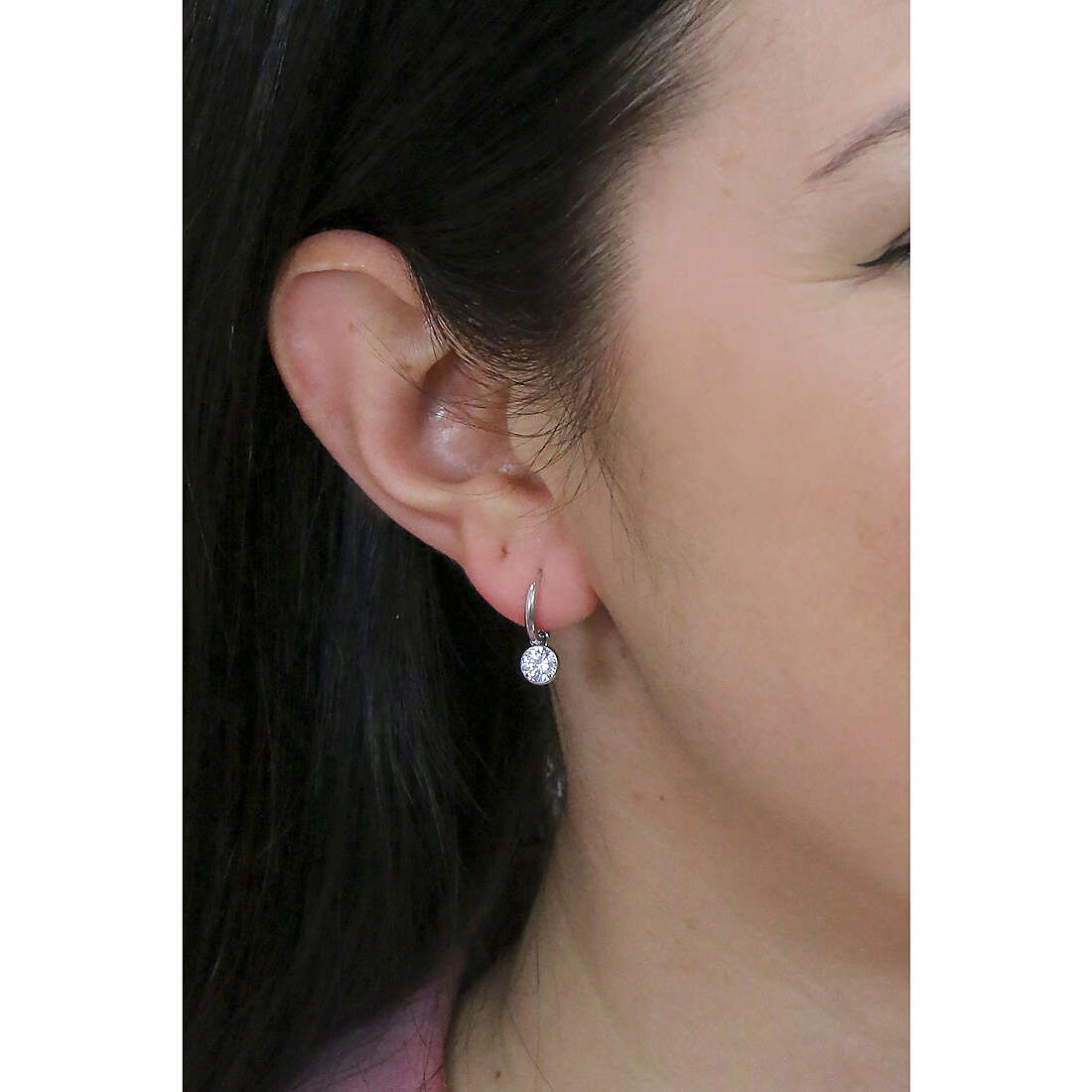 Brosway earrings Chakra woman BHKE125 wearing