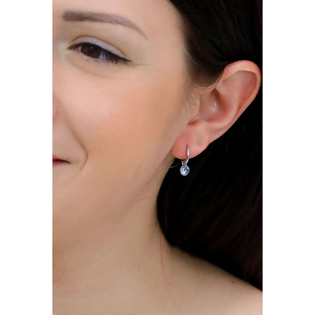 Brosway earrings Chakra woman BHKE127 wearing