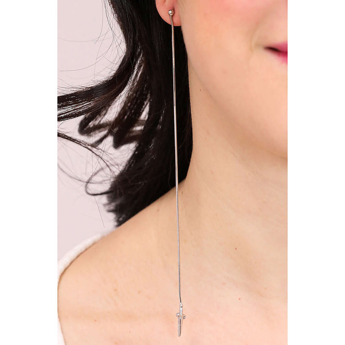 Cesare Paciotti earrings woman JPOR0061M wearing