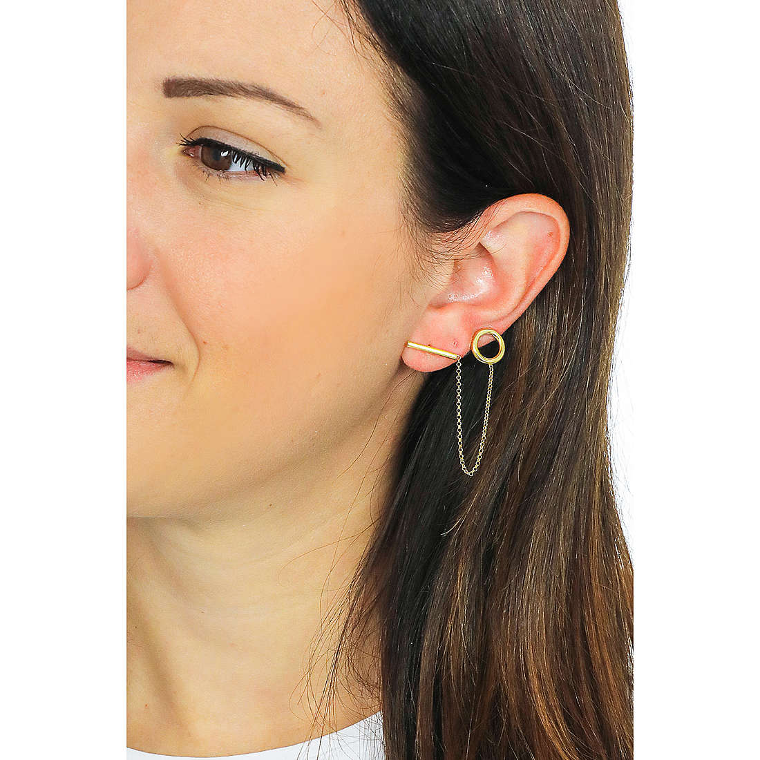 GioiaPura earrings woman GYOARW0502-G wearing