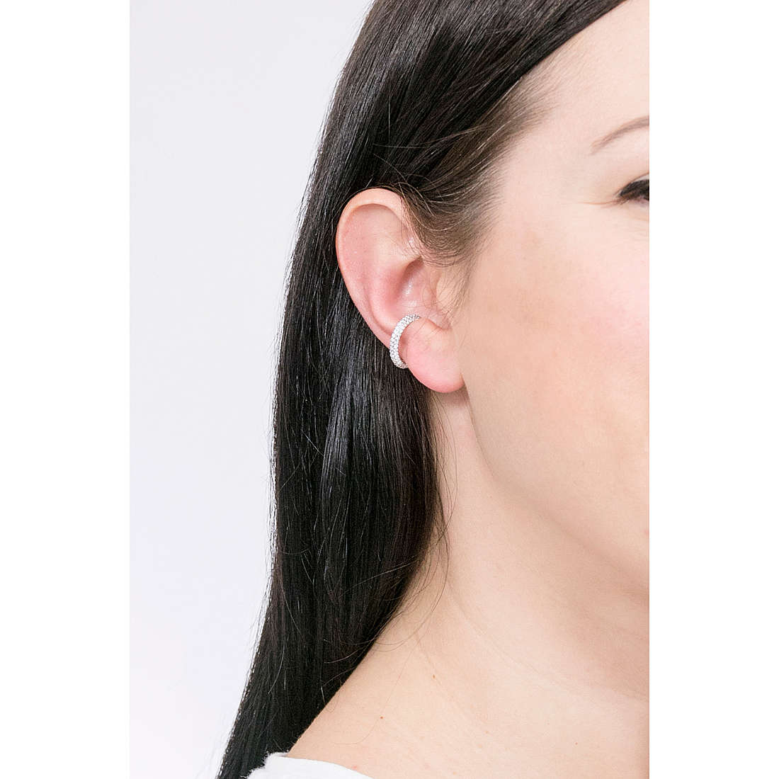 GioiaPura earrings woman INS028OR760RHWH wearing