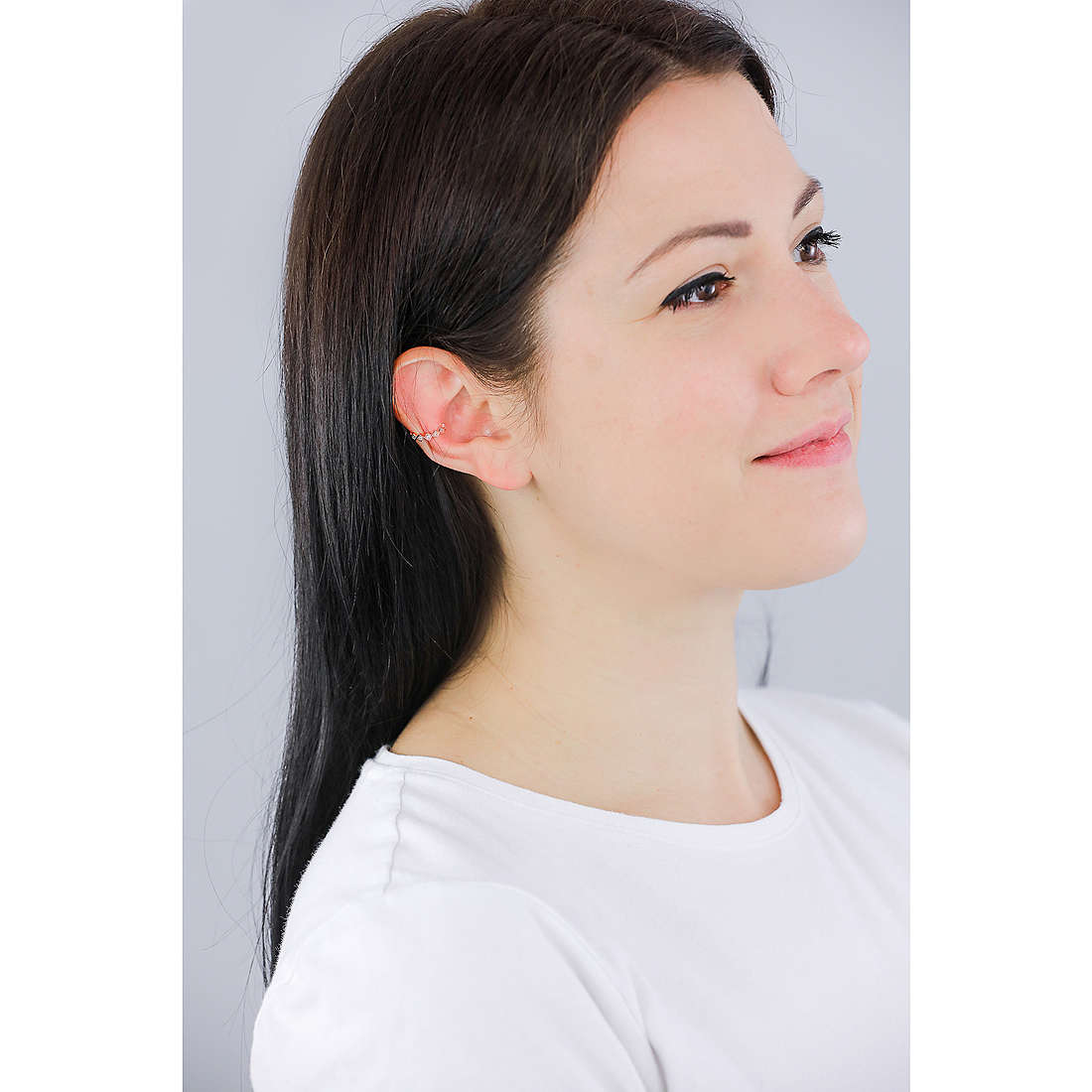 GioiaPura earrings woman INS028OR805RSWH wearing