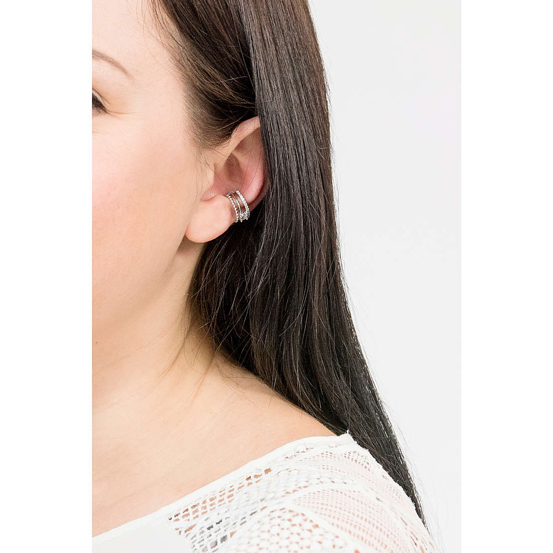 GioiaPura earrings woman INS028OR819RHWH wearing