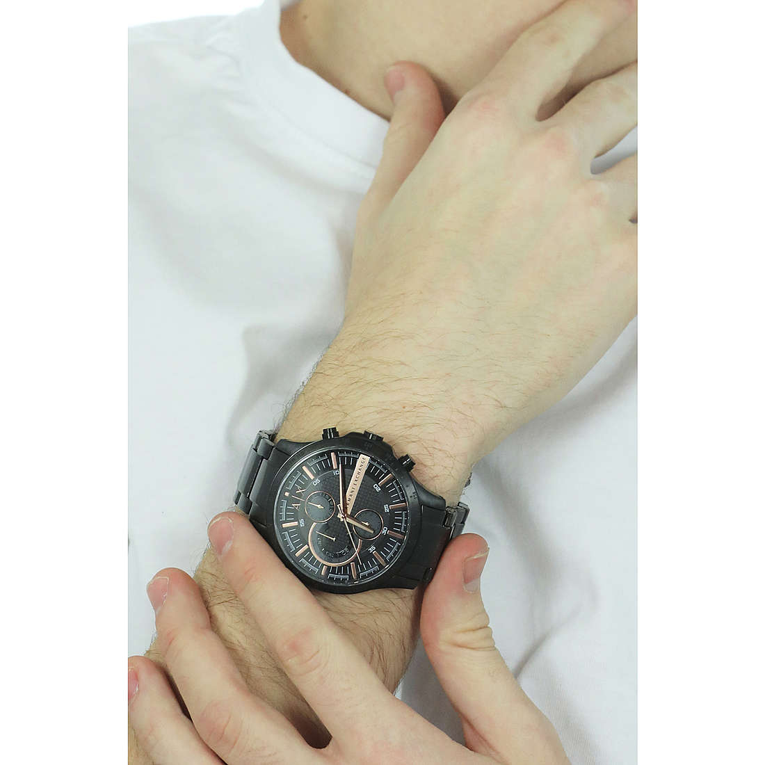 Armani Exchange chronographs man AX2429 wearing