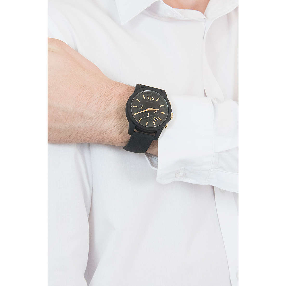 Armani Exchange chronographs Outerbanks man AX7105 wearing