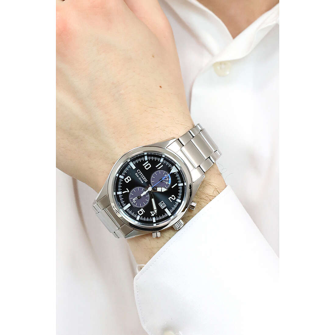 Citizen chronographs man CA7028-81E wearing