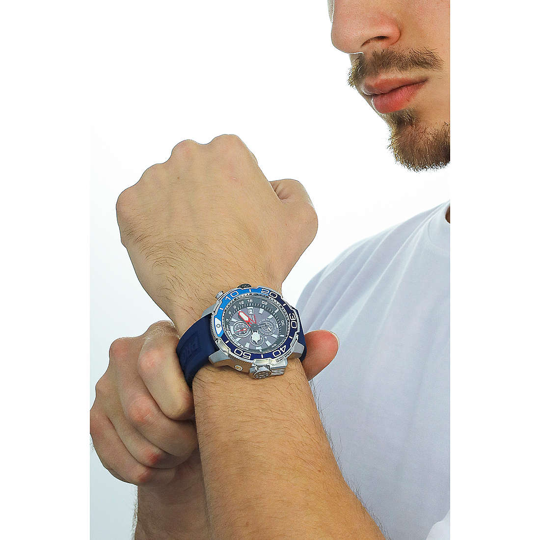 Citizen chronographs Promaster man BJ2169-08E wearing
