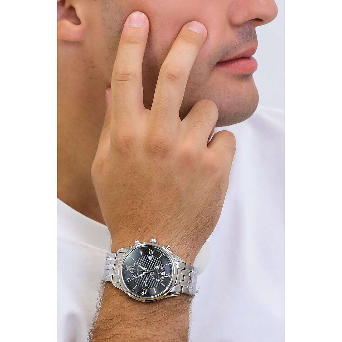 Festina chronographs Timeless Chronograph man F6854/8 wearing