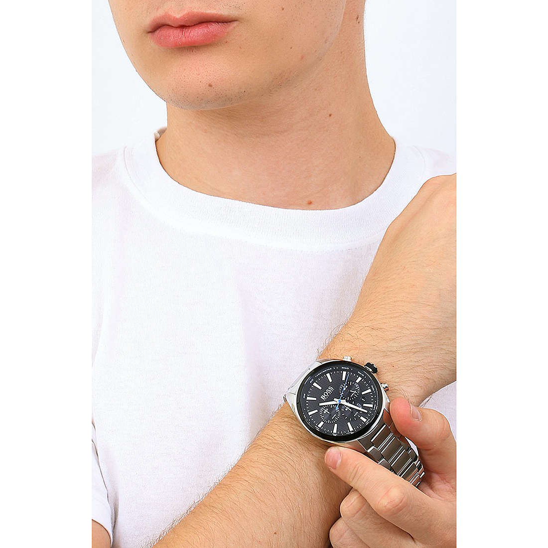 Hugo Boss chronographs man 1513857 wearing