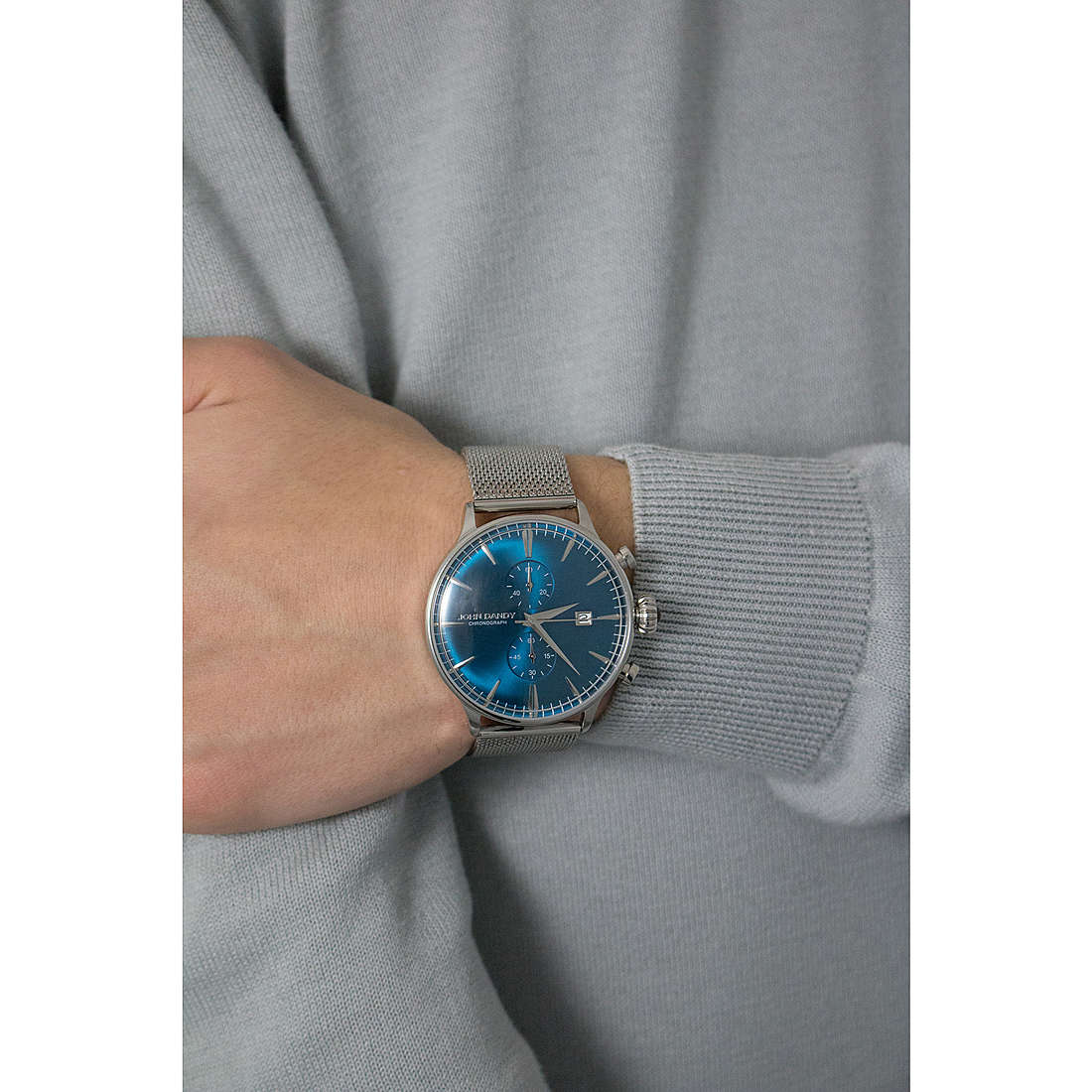John Dandy chronographs man JD-2608M/23M wearing