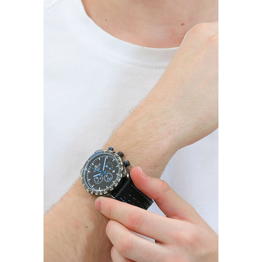 Lorenz chronographs Granpremio man 030226BB wearing