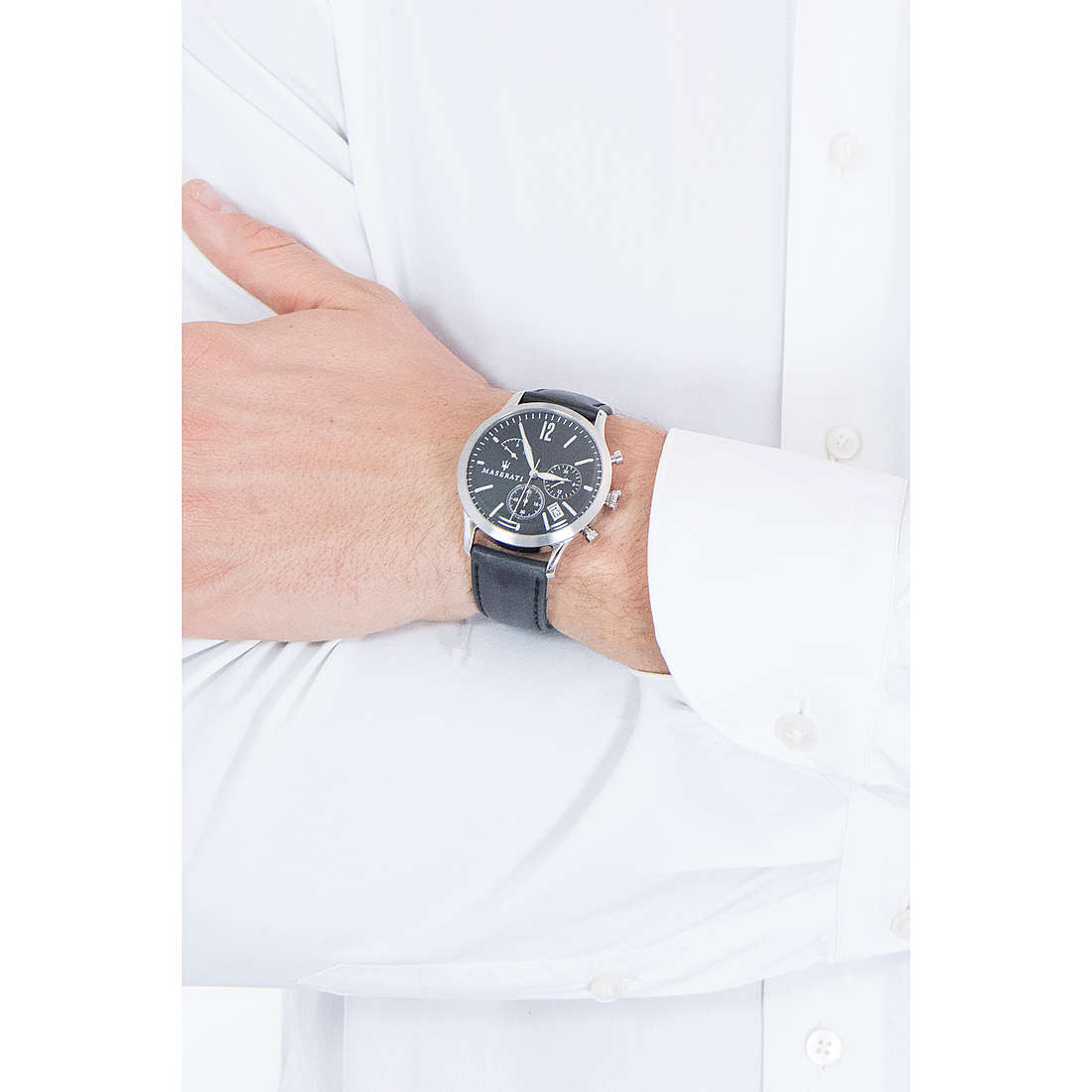 Maserati chronographs Tradizione man R8871625002 wearing