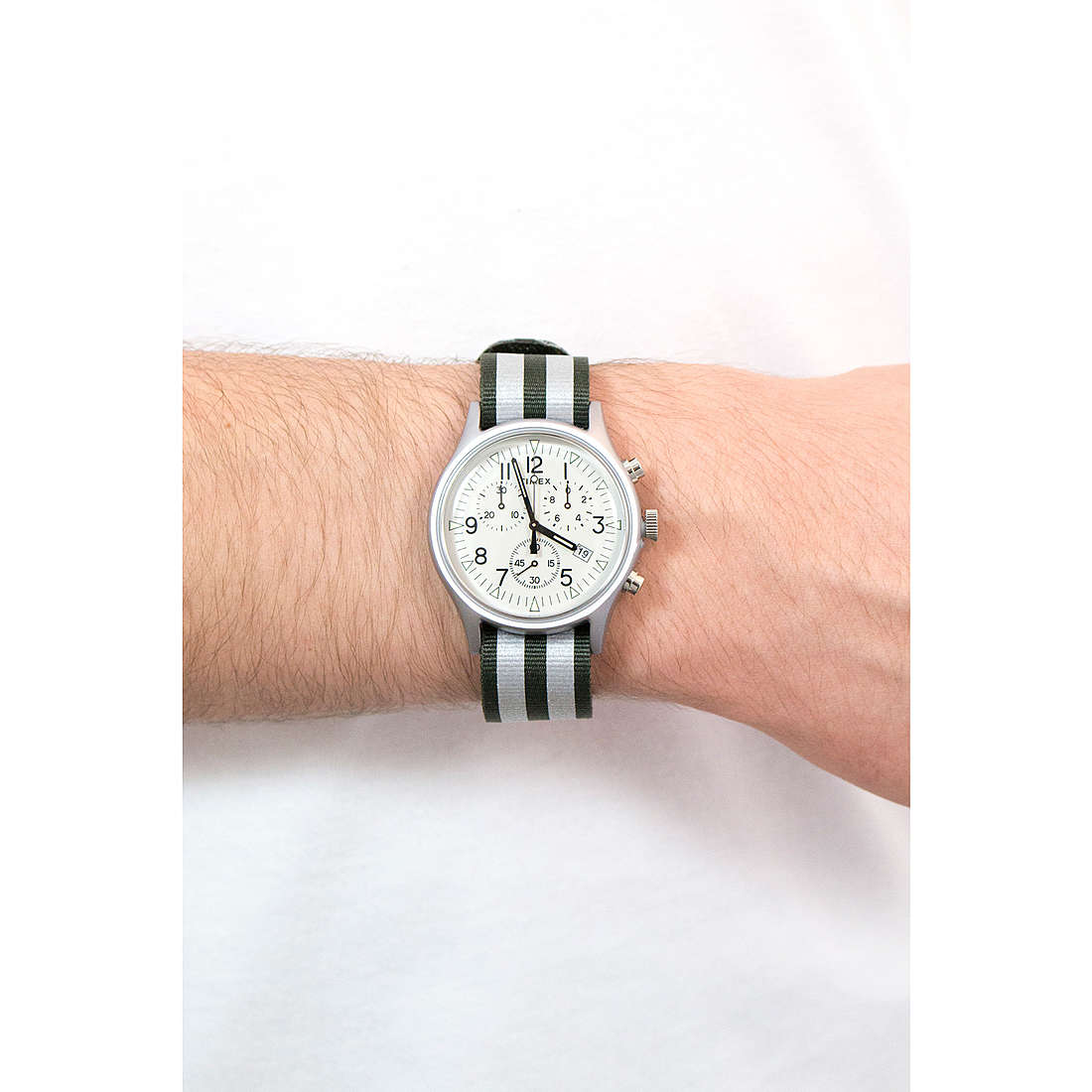 Timex chronographs Mk1 man TW2R81300 wearing