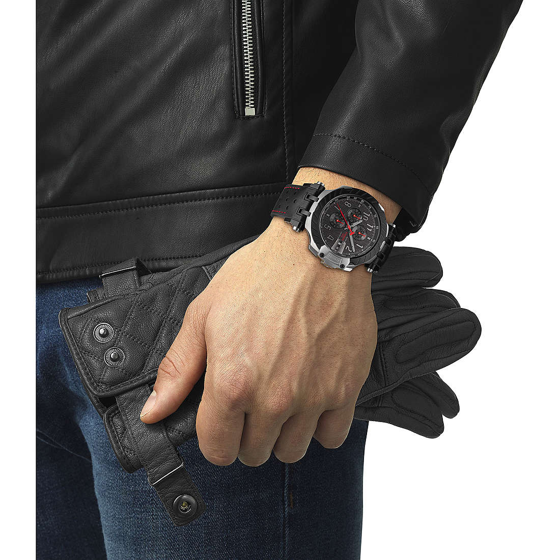 Tissot chronographs T-Race Motogp man T1154272705701 wearing
