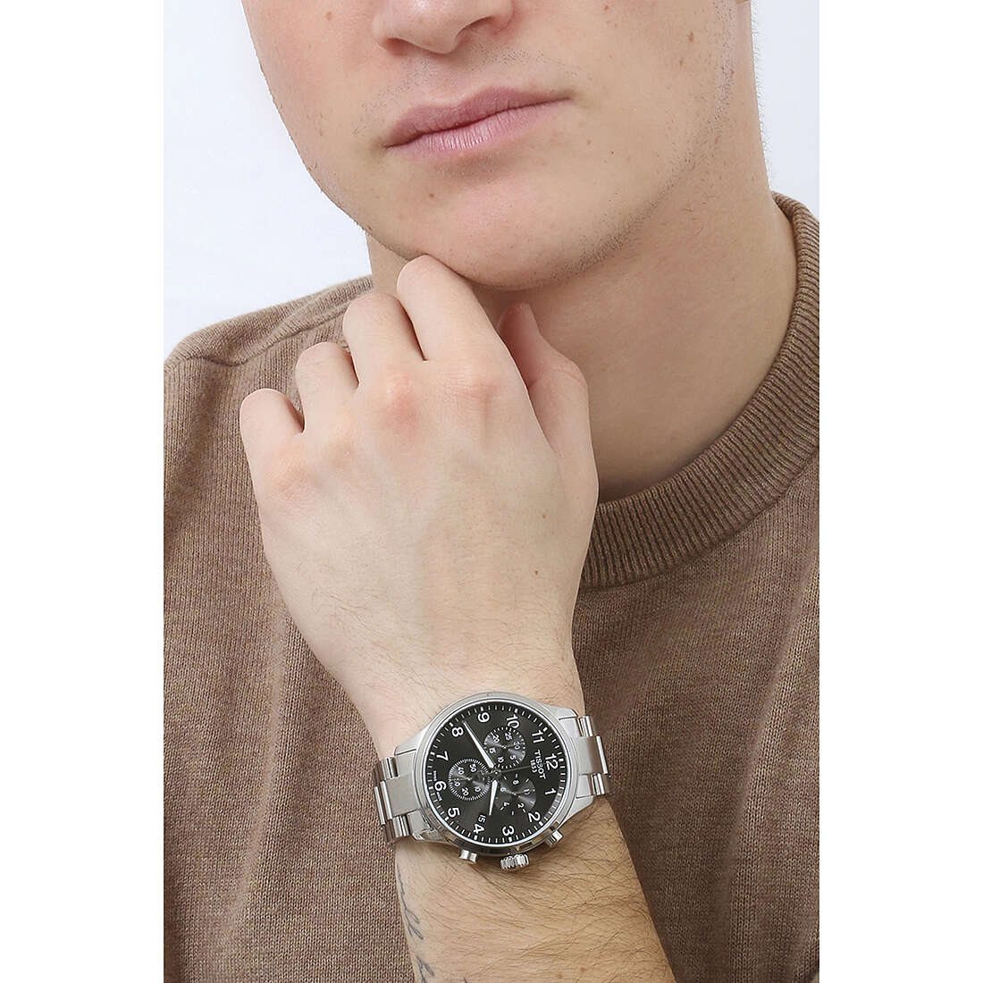 Tissot chronographs T-Sport Xl man T1166171105701 wearing