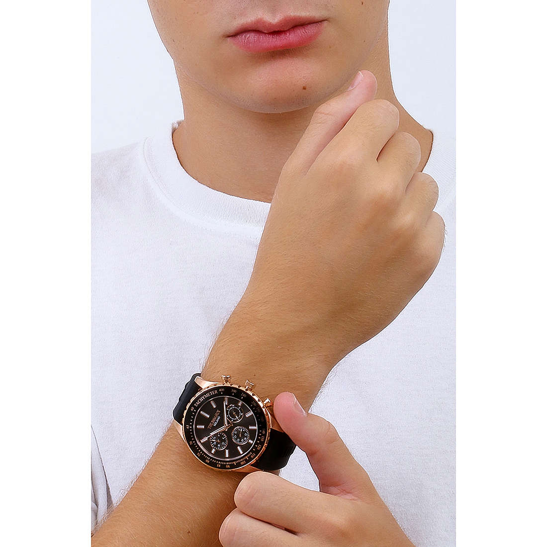 Trussardi chronographs T-Logo man R2451143002 wearing