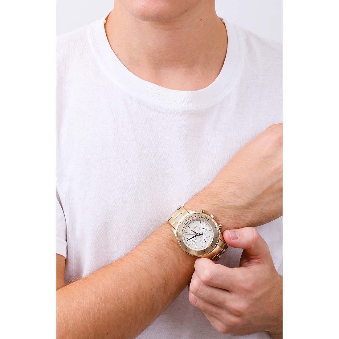Trussardi chronographs T-Logo man R2453143006 wearing