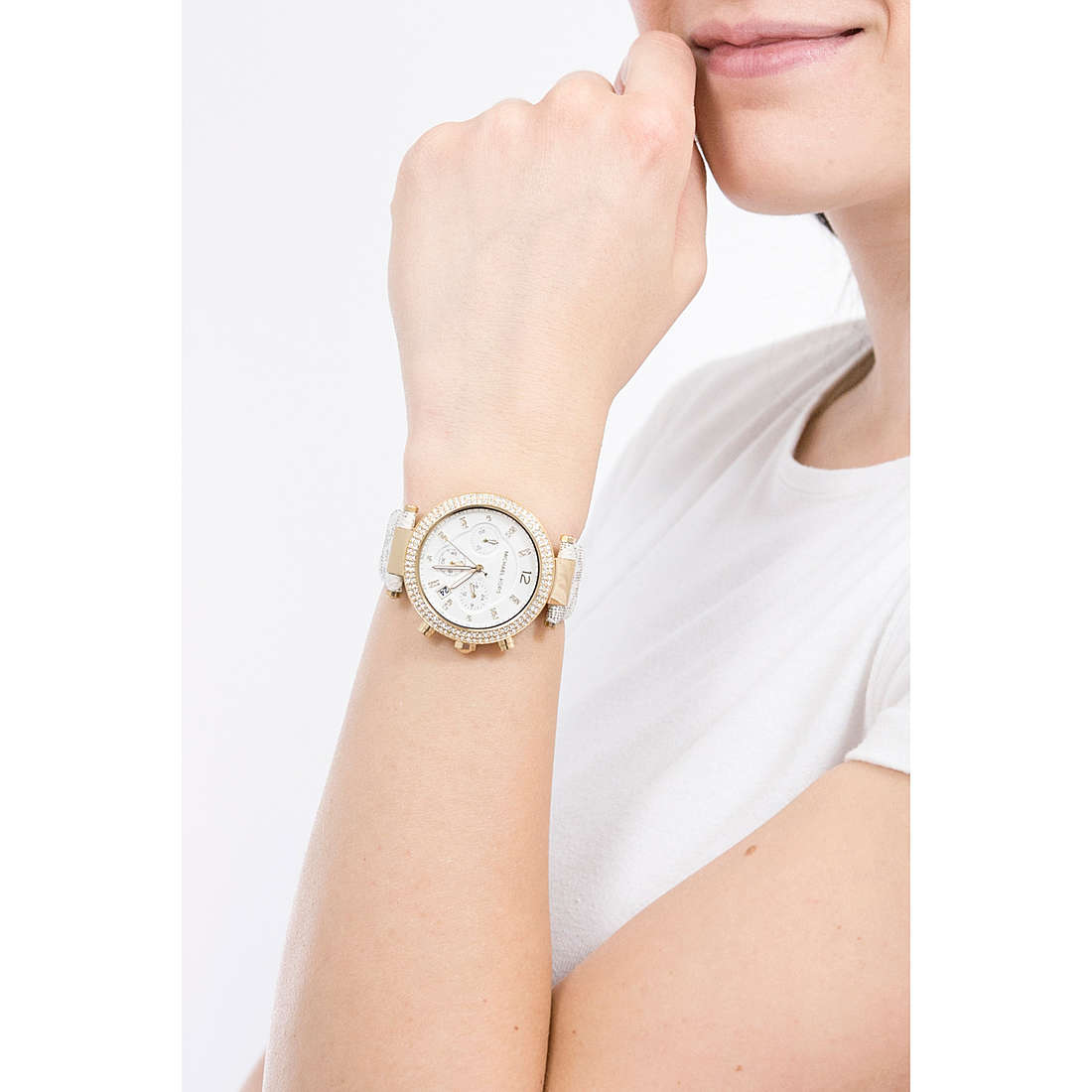 Michael Kors chronographs Parker woman MK6916 wearing