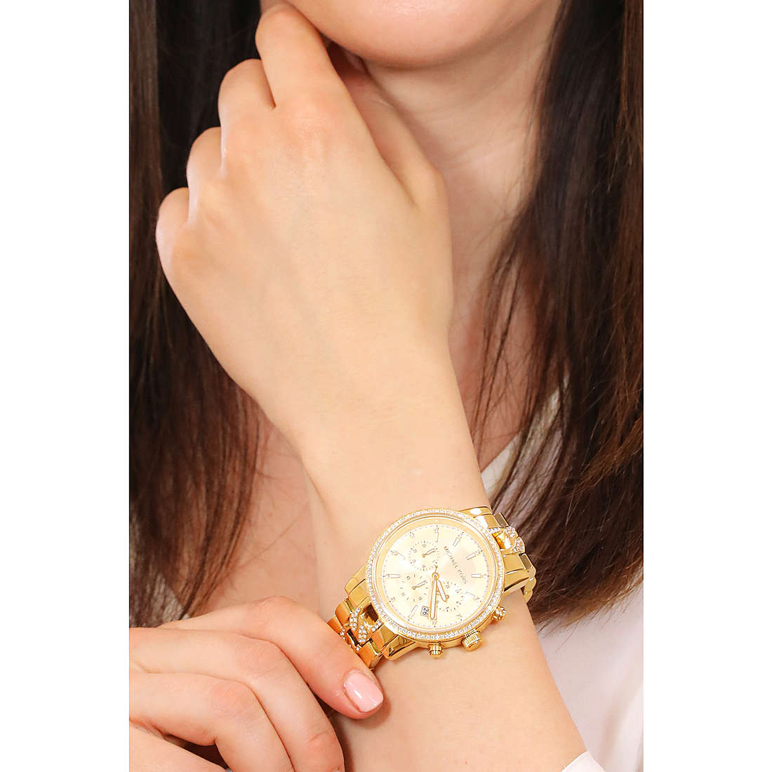 Michael Kors chronographs Ritz woman MK6937 wearing