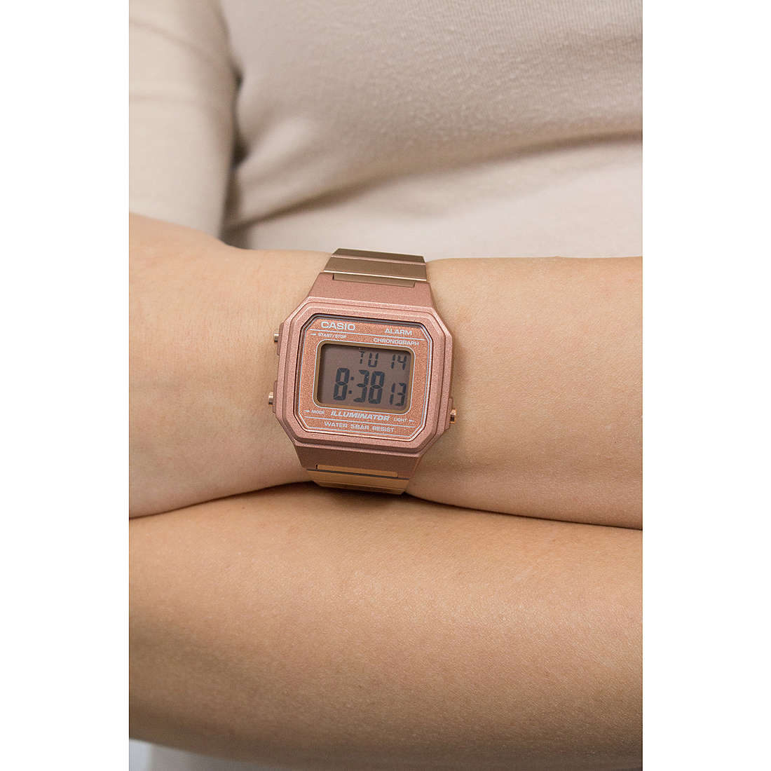Casio digitals Collection woman B650WC-5AEF wearing