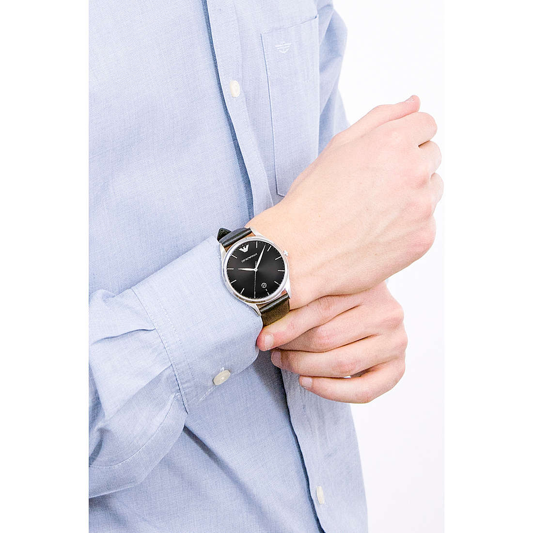 Emporio Armani only time man AR11287 wearing