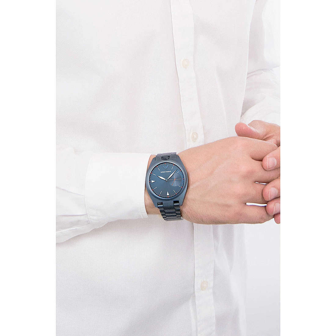 Emporio Armani only time man AR11309 wearing
