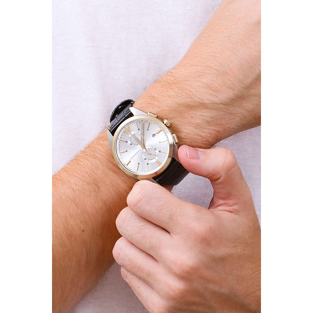 Emporio Armani only time man AR11498 wearing