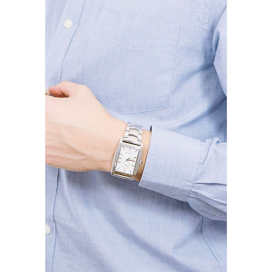 Emporio Armani Swiss only time man ARS8354 wearing