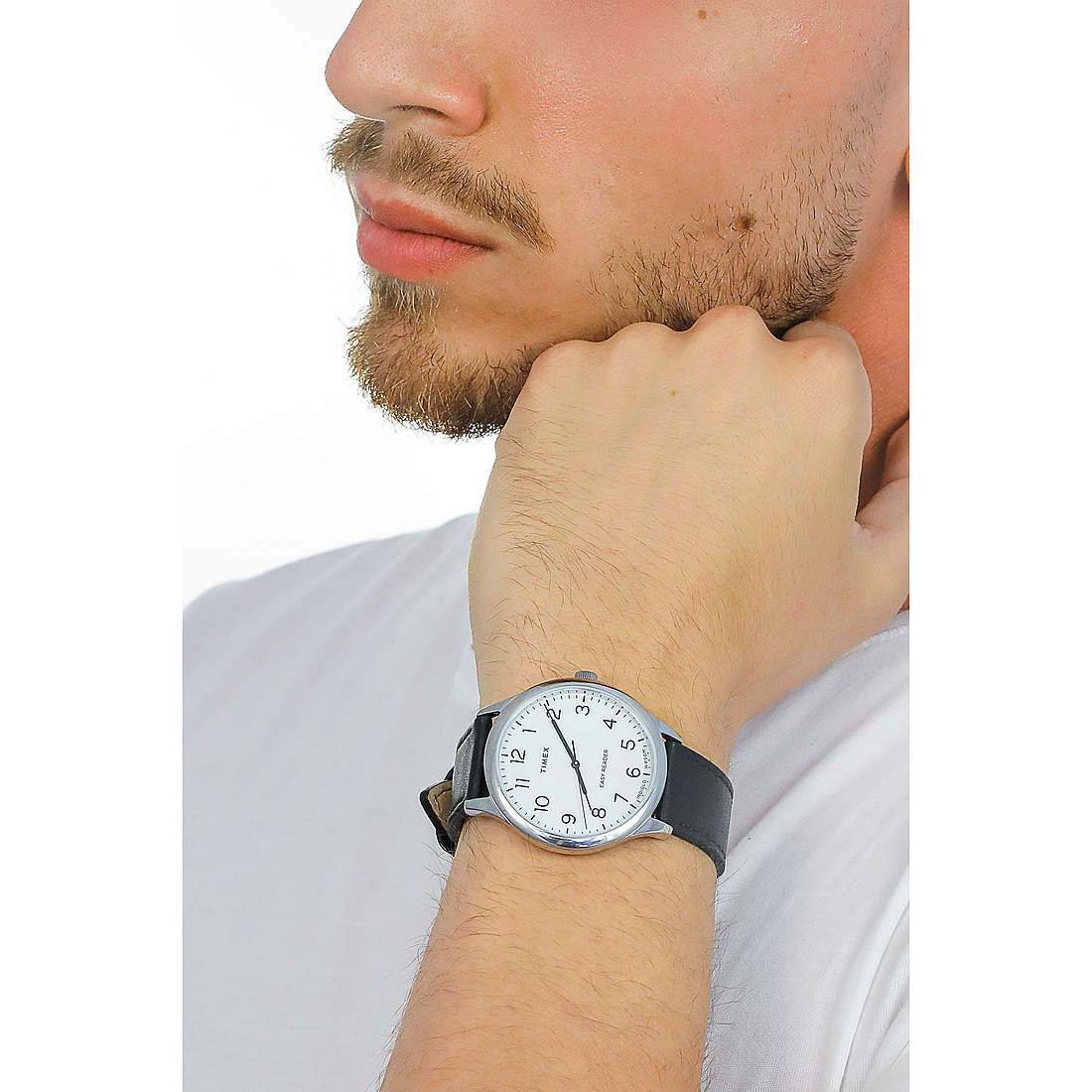 Timex only time Easy Reader man TW2U22100D7 wearing