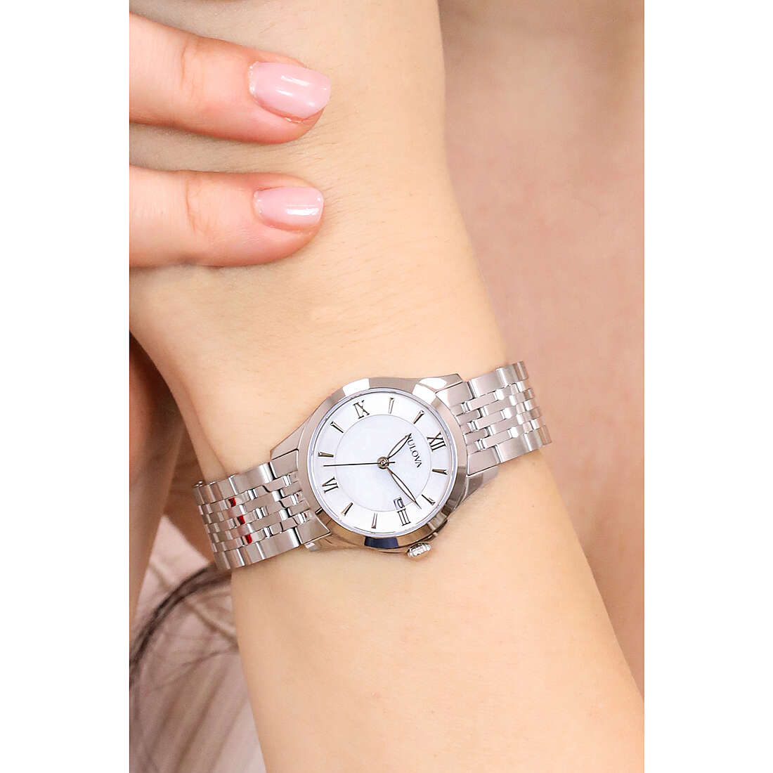 Bulova only time Classic woman 96M151 wearing