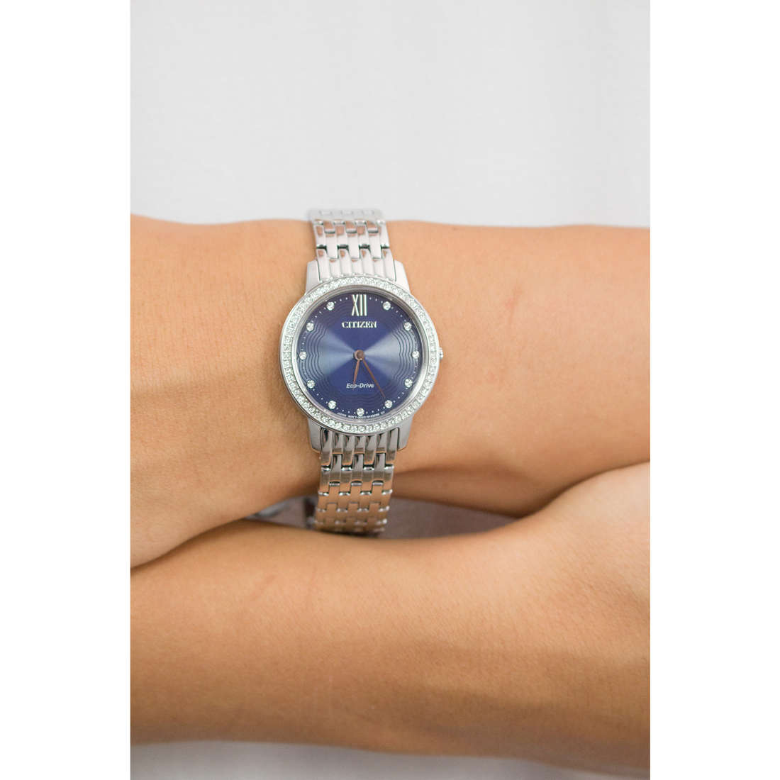 Citizen only time Lady woman EX1480-82L wearing