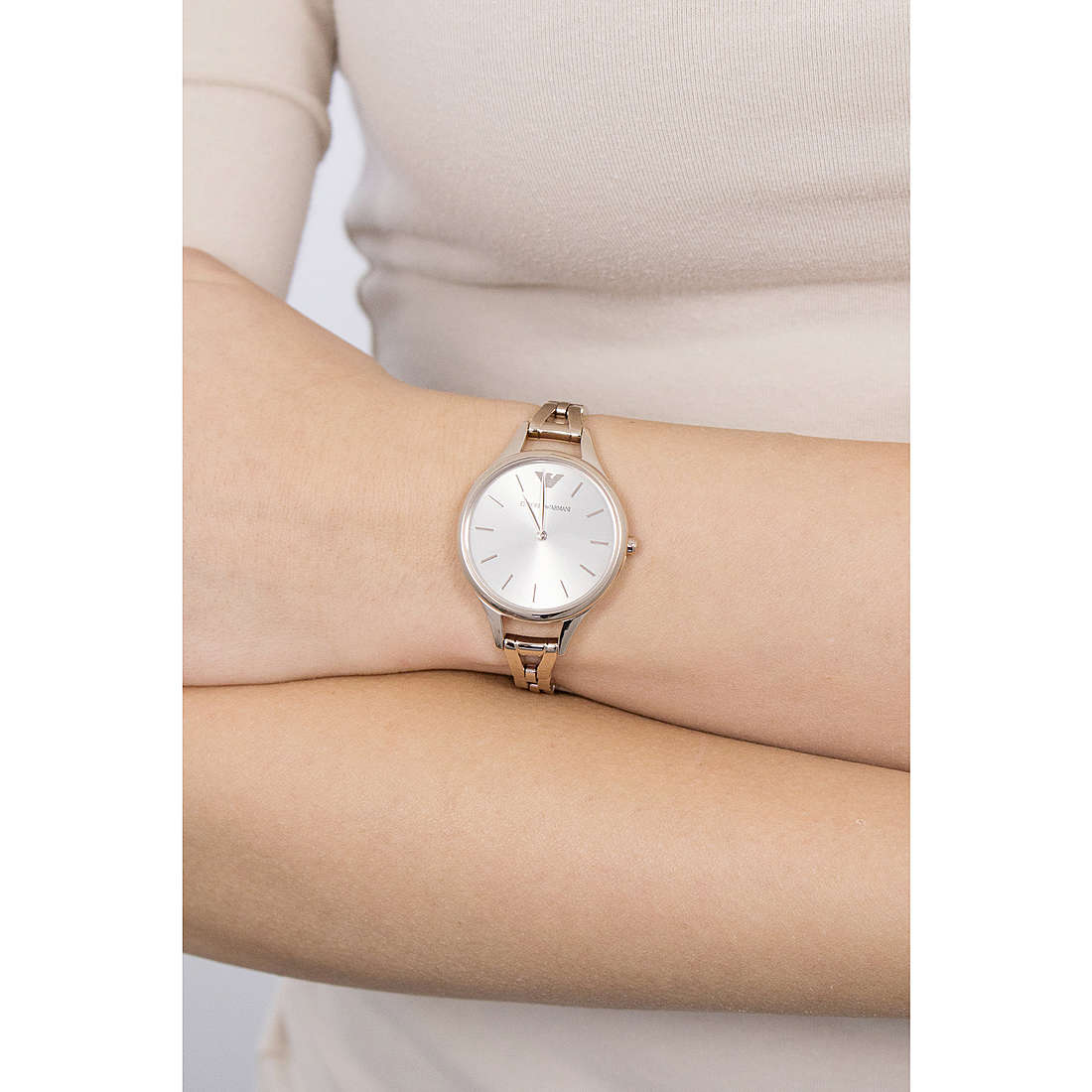 Emporio Armani only time woman AR11055 wearing
