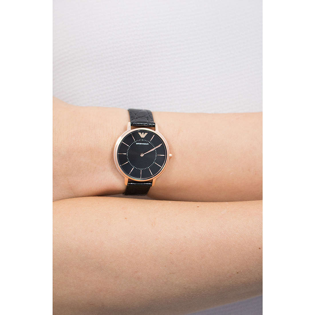 Emporio Armani only time woman AR11064 wearing