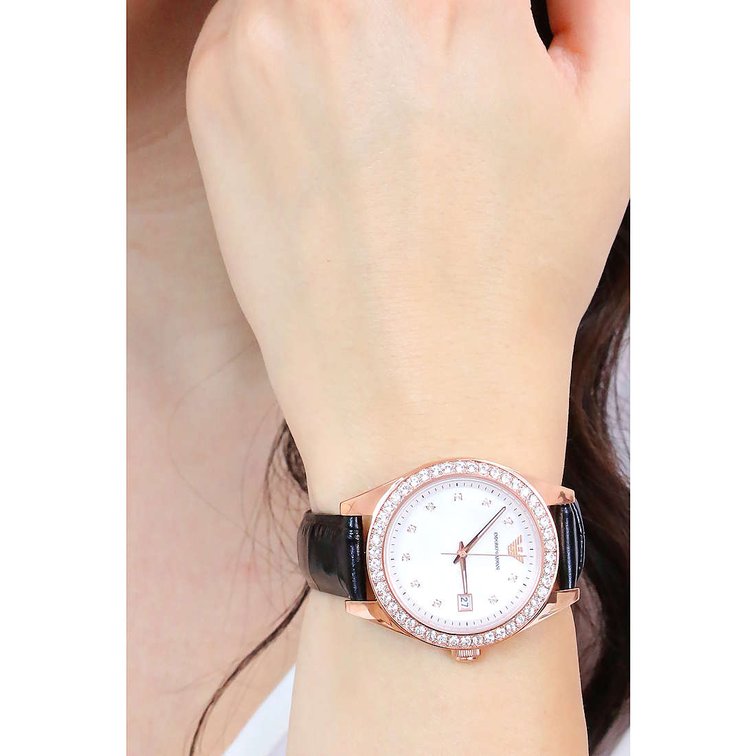 Emporio Armani only time woman AR11505 wearing
