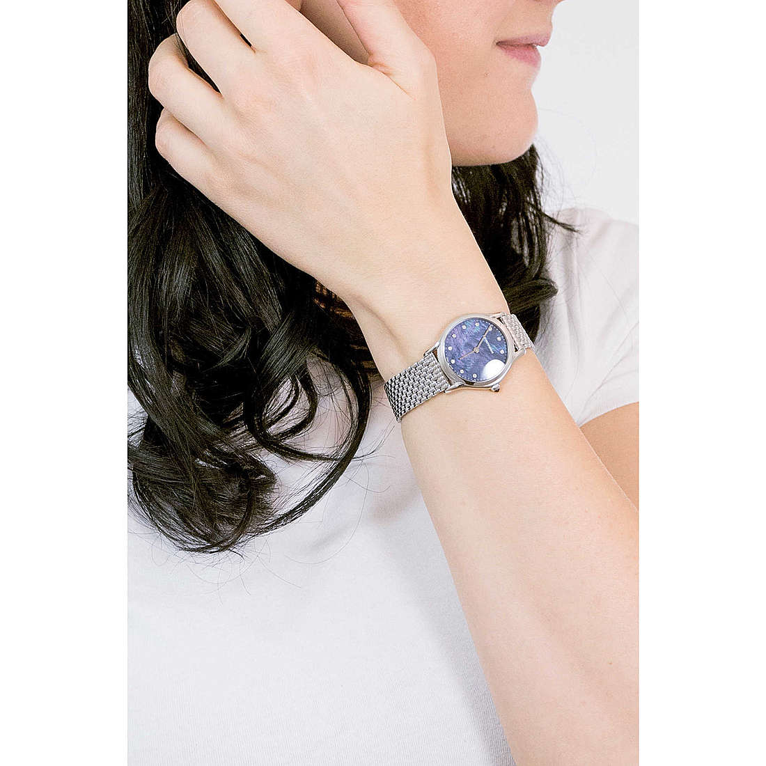 Emporio Armani Swiss only time woman ARS7507 wearing