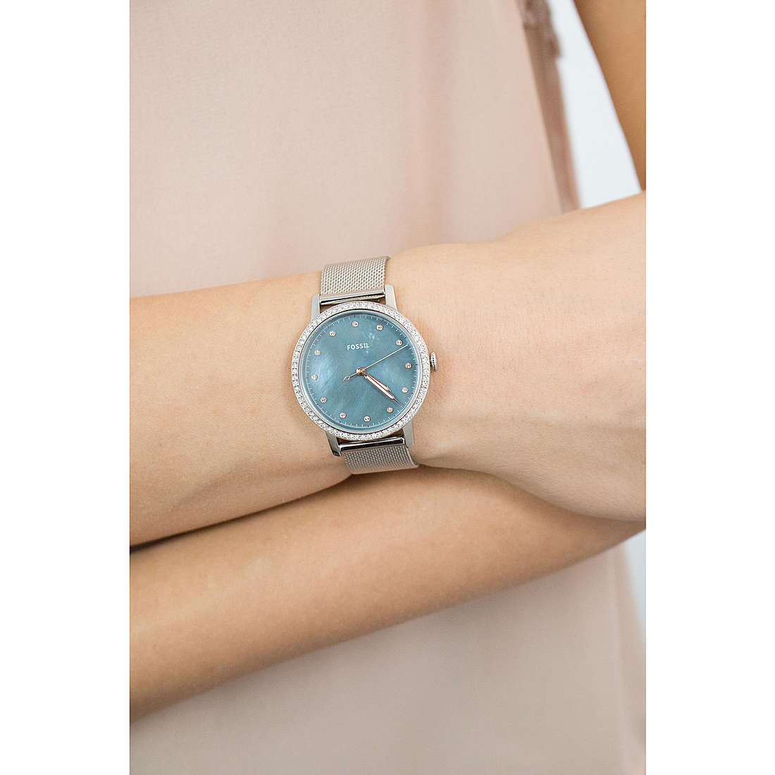 Fossil only time Neely woman ES4313 wearing