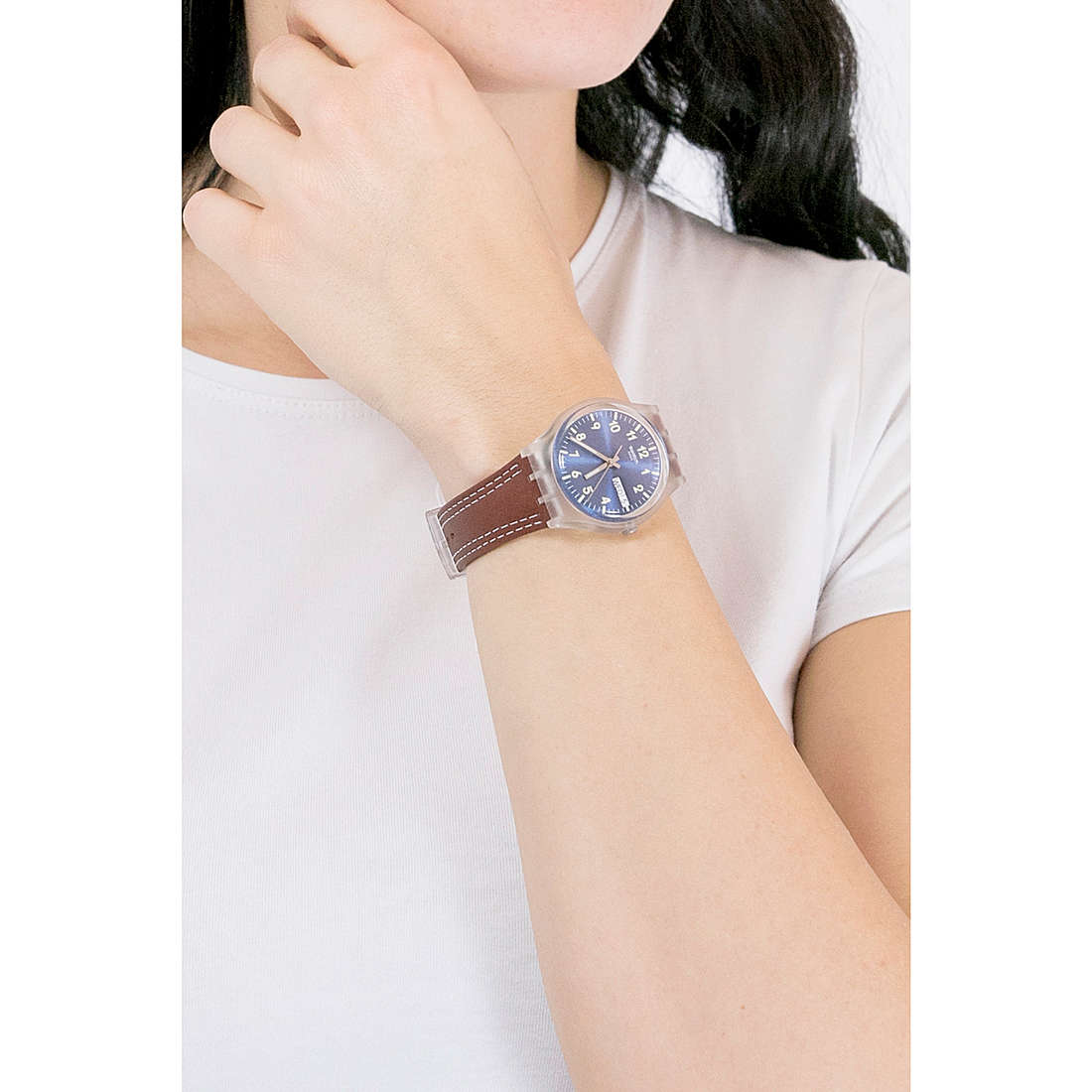 Swatch only time woman GE709 wearing