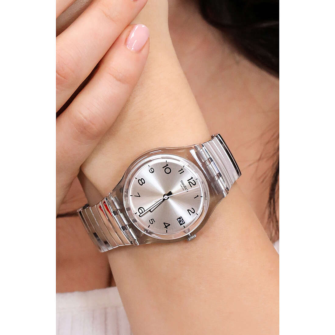 Swatch only time woman GM416B wearing