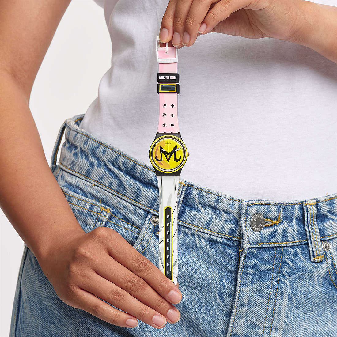 Swatch only time Swatch X DragonBall Z woman GZ358 wearing