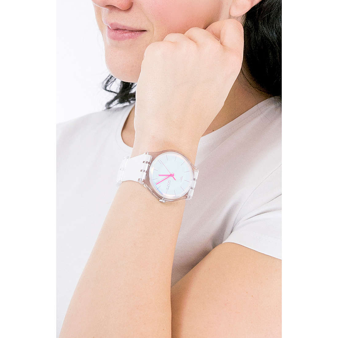 Swatch only time Transformation woman SO29K704-S14 wearing