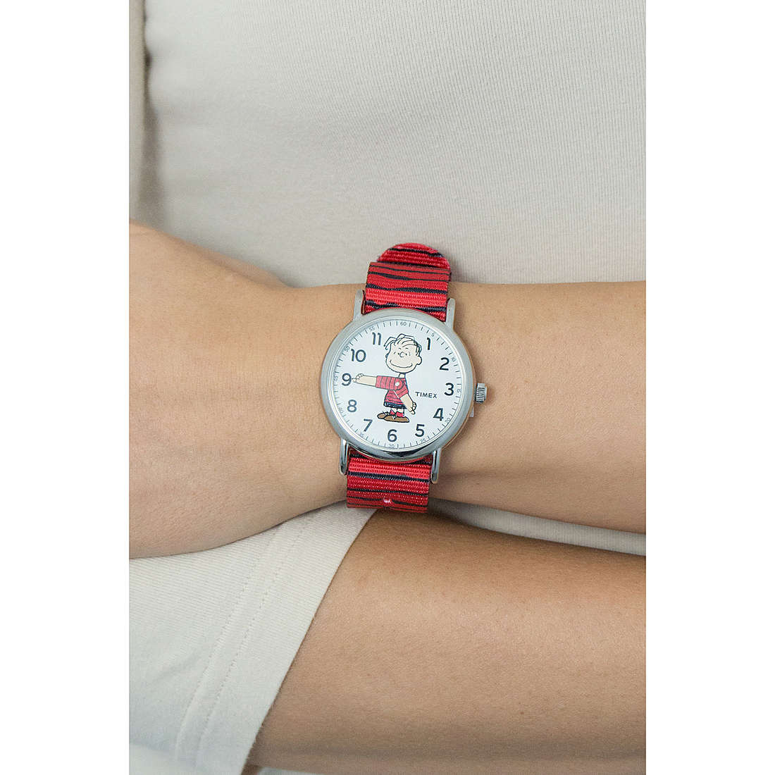 Timex only time Peanuts woman TW2R41200 wearing