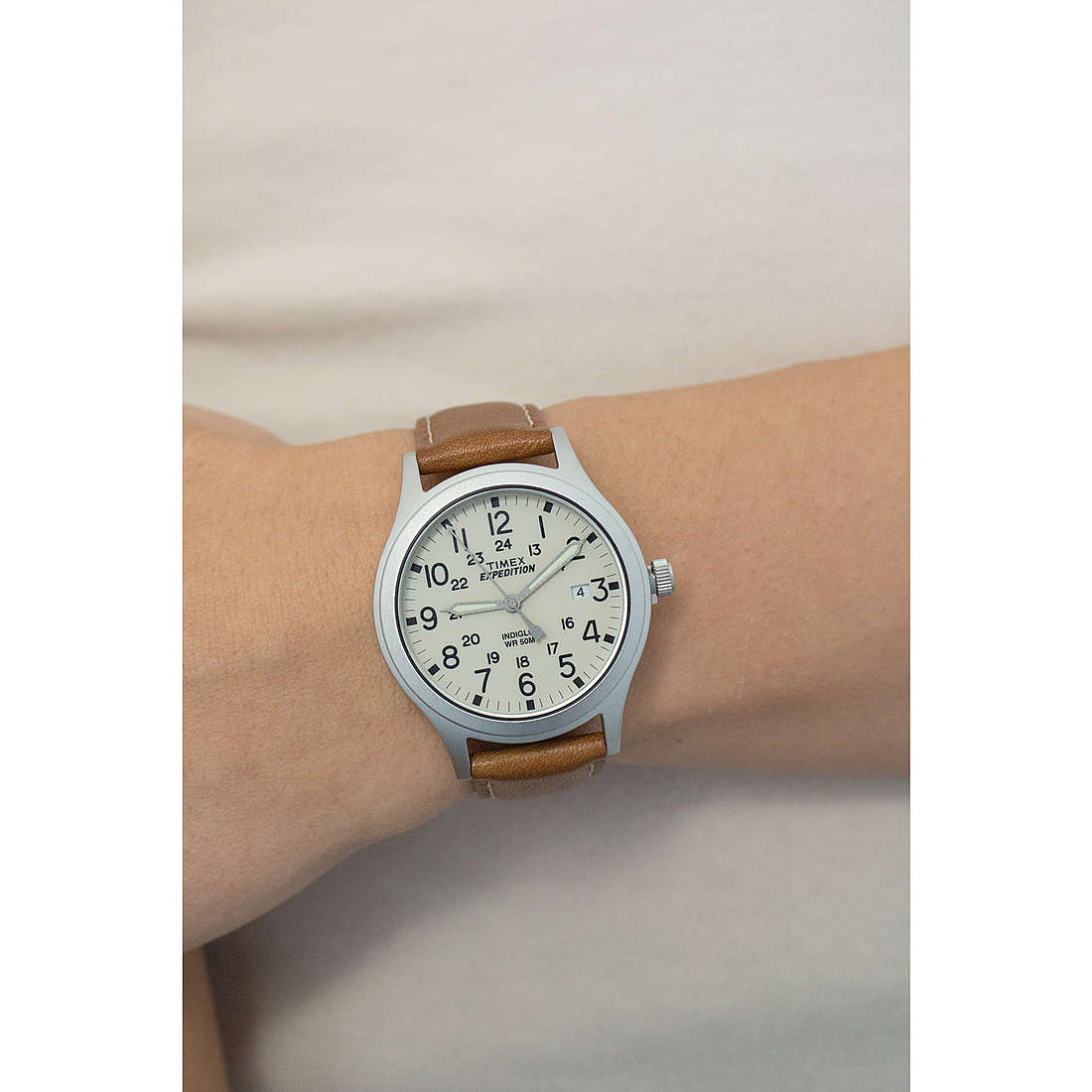 Timex only time Scout woman TW4B11000 wearing