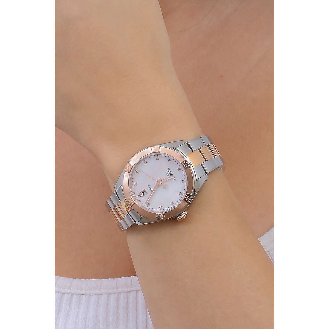 Tissot only time T-Classic Pr 100 woman T1019102211600 wearing