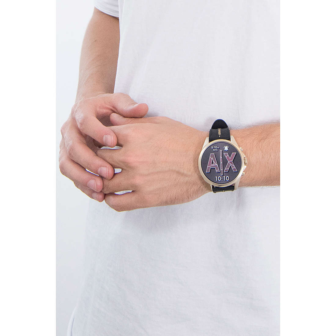 Armani Exchange Smartwatches man AXT2005 wearing