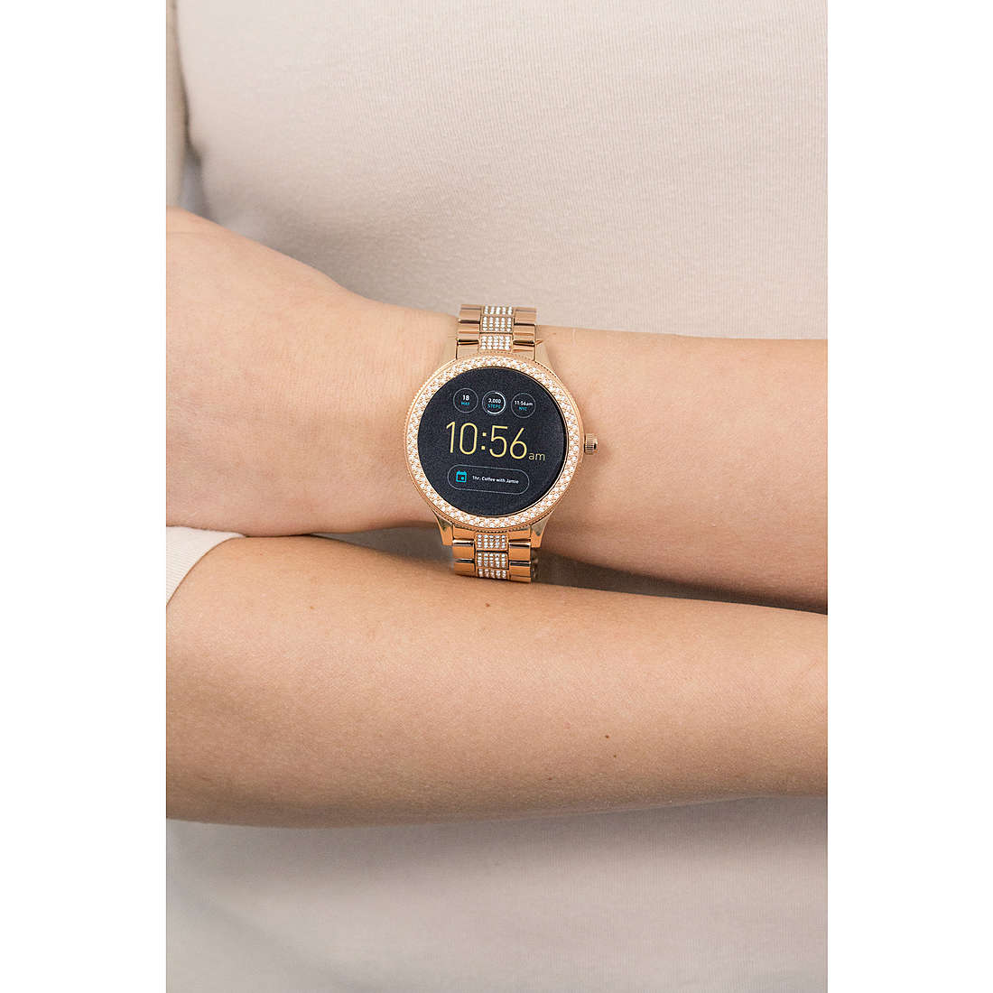 Fossil Smartwatches Q Venture woman FTW6008 wearing