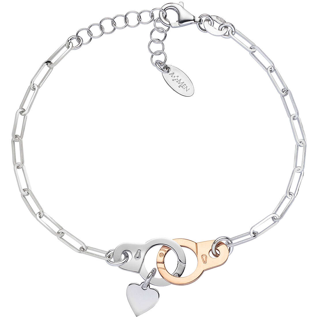 Amen Amore bracelet woman Bracelet with 925 Silver Charms/Beads jewel BRLEBR