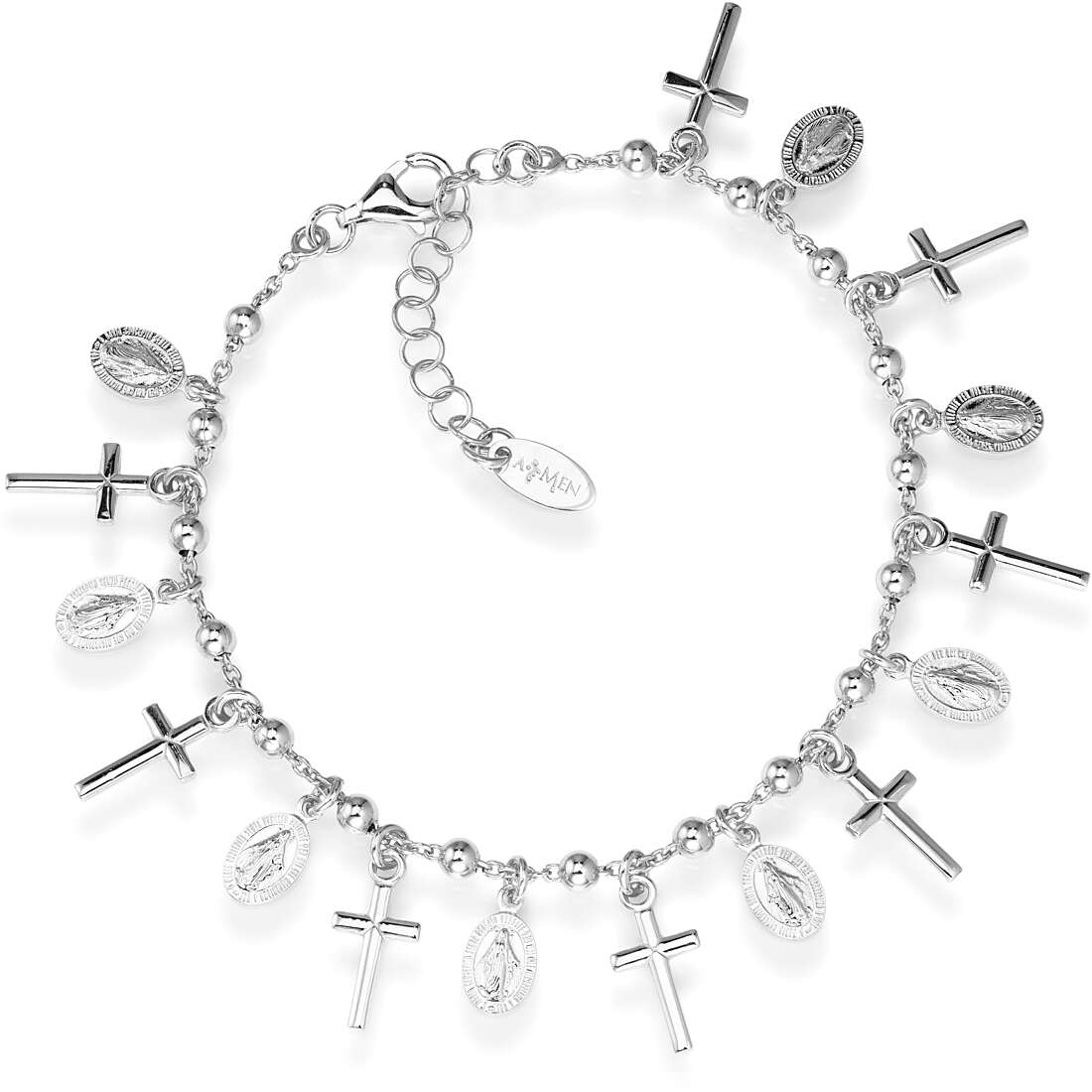 Amen Prega, Ama bracelet woman Bracelet with 925 Silver Charms/Beads jewel BRCMB
