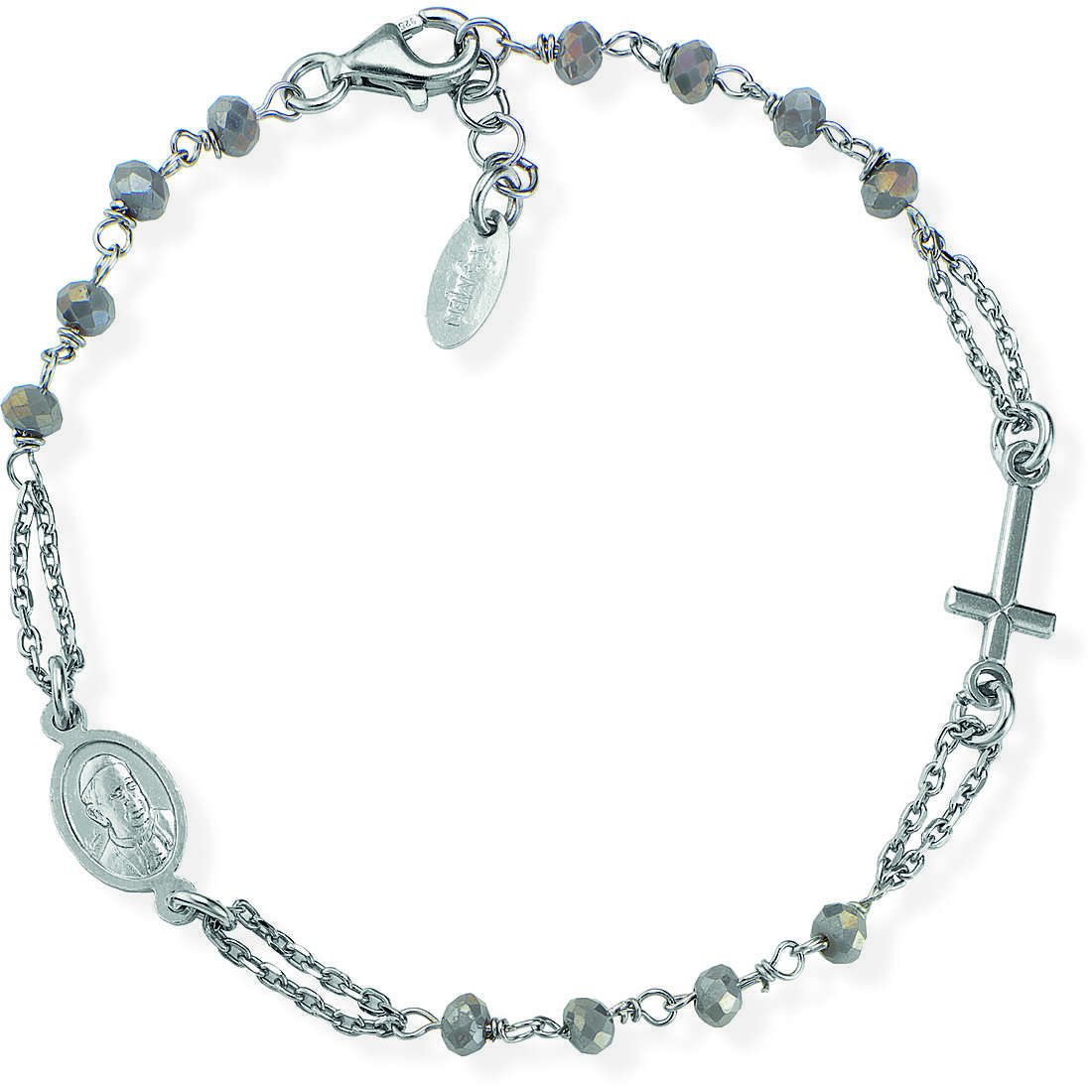 Amen Rosari bracelet woman Bracelet with 925 Silver With Beads jewel BROBF3